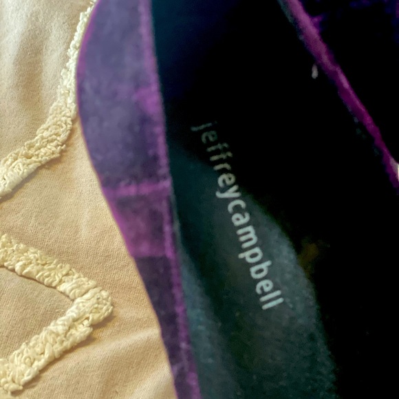 Purple crushed velvet High heels - Picture 2 of 5